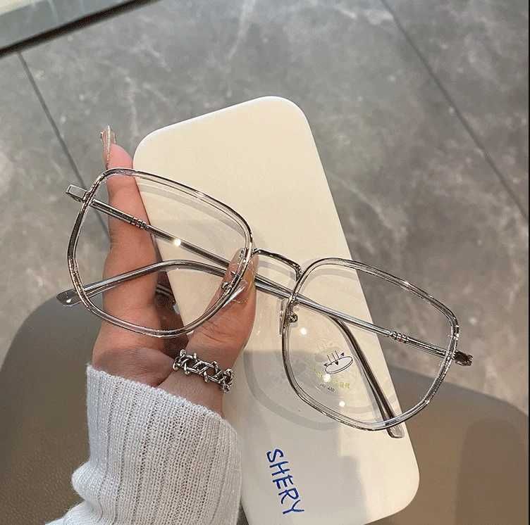 Прозорі іміджеві окуляри антиблікові білі