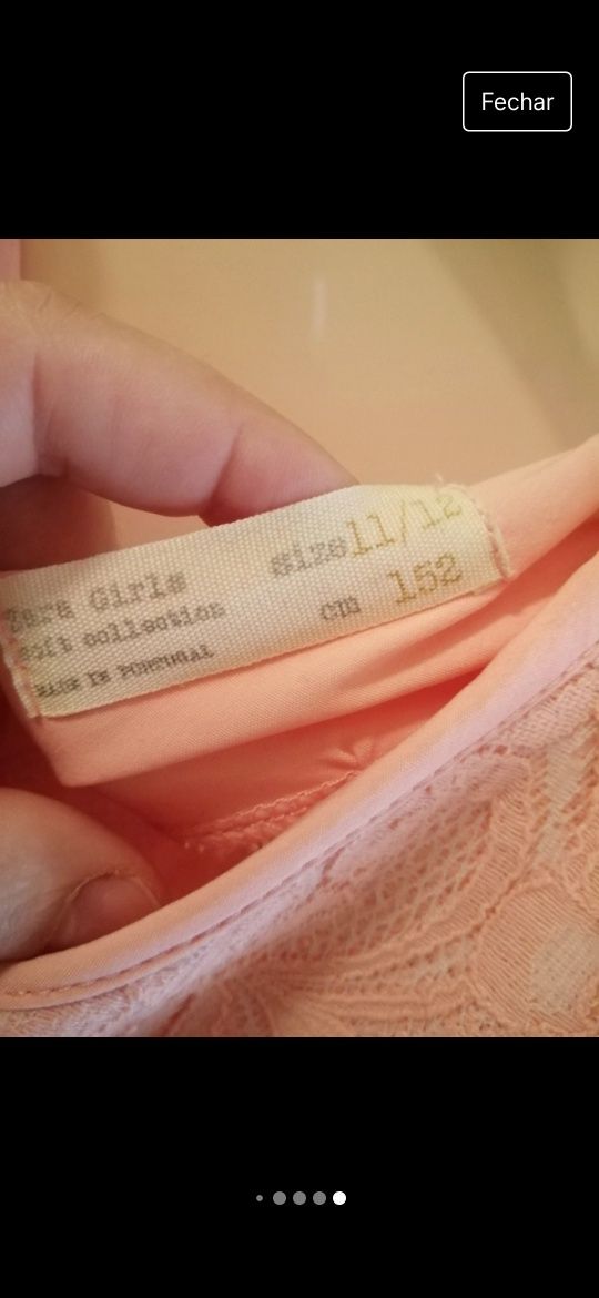 Vestido cerimónia 11/12 anos Zara
