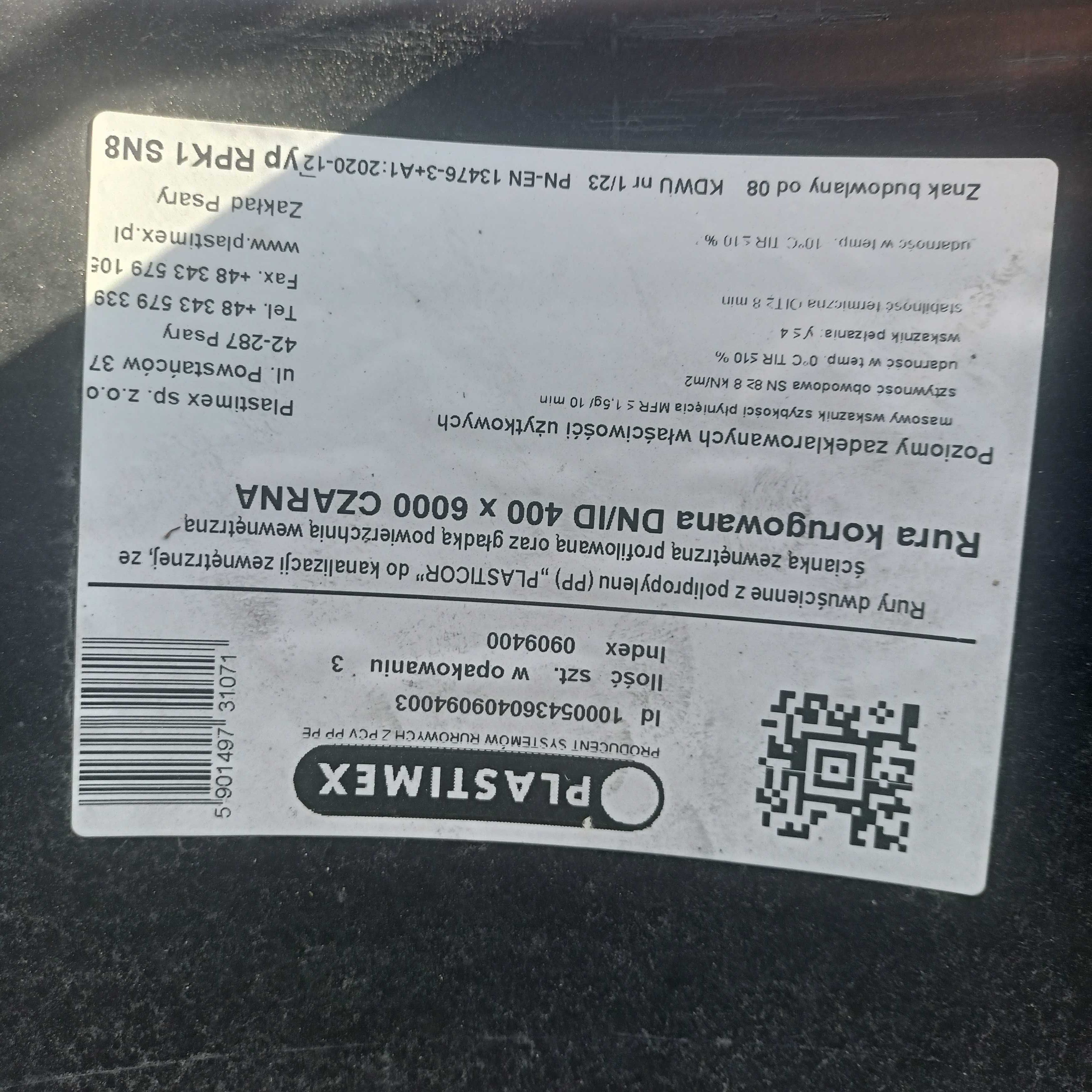 Rura karbowana PRZEPUST-MOSTEK fi 400