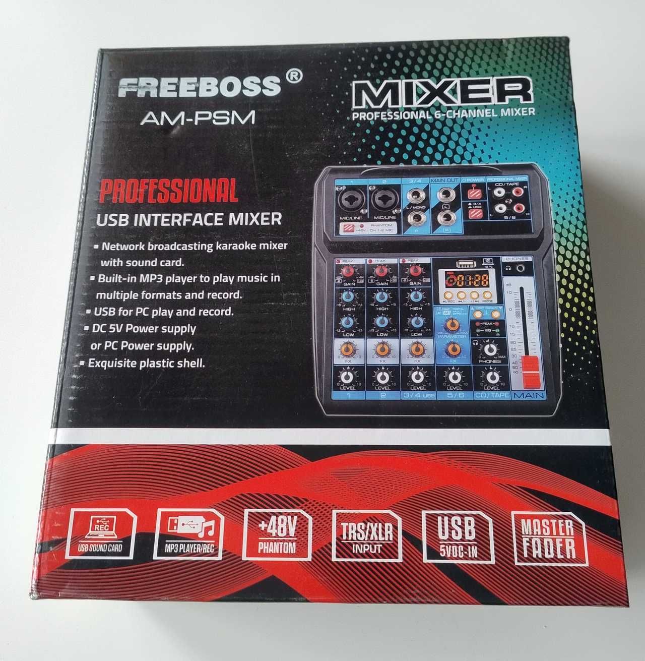 mixer audio 6 kan. z interfejsem audio USB bluetooth