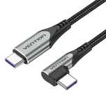Kabel Kątowy Usb 2.0 Vention Takhg C Do C 5A 1,5M (Szary)