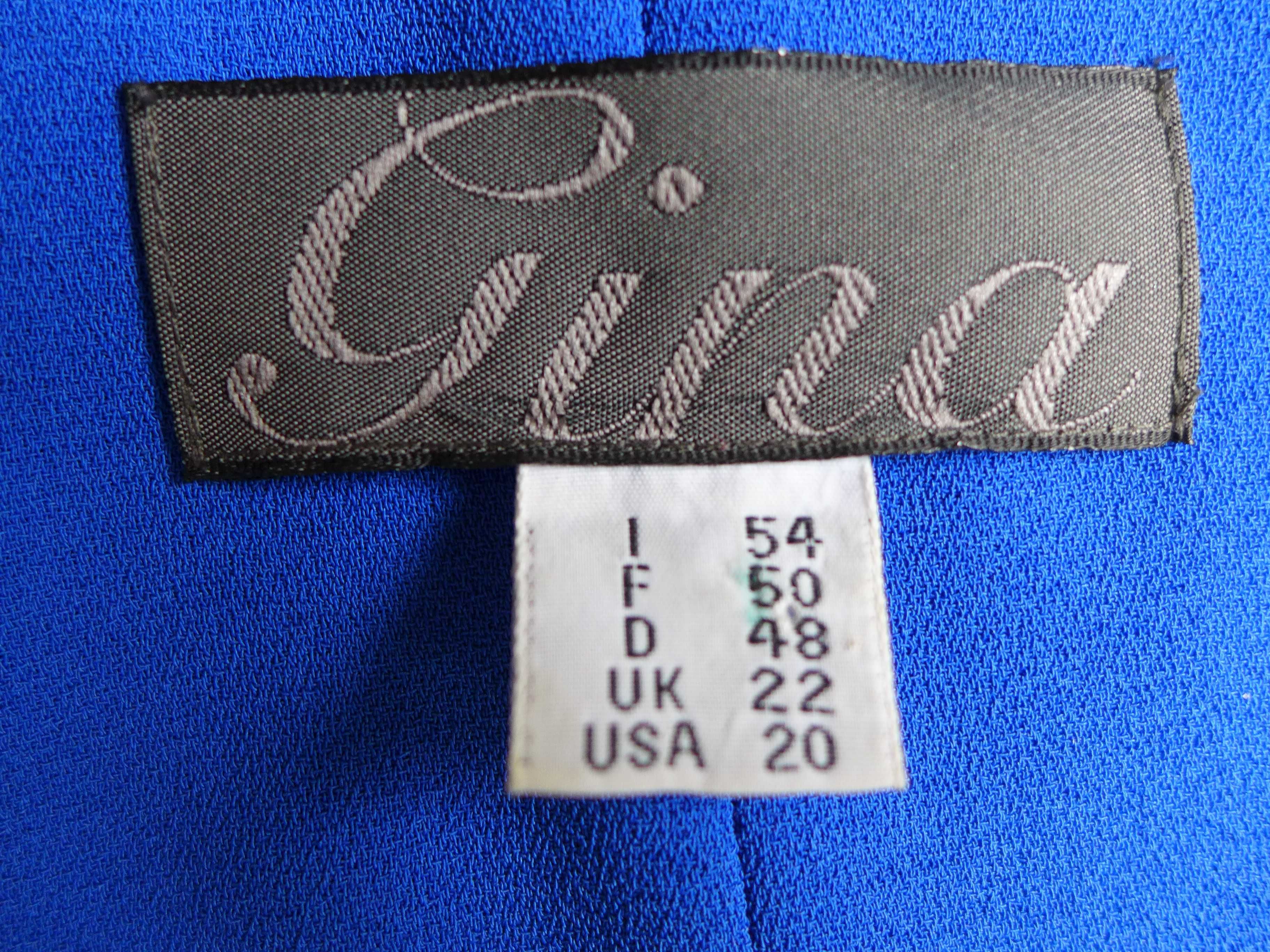 LUKSUS garsonka 3 części marynarka bluzka spódnica 48 22 3XL 4XL XXXL