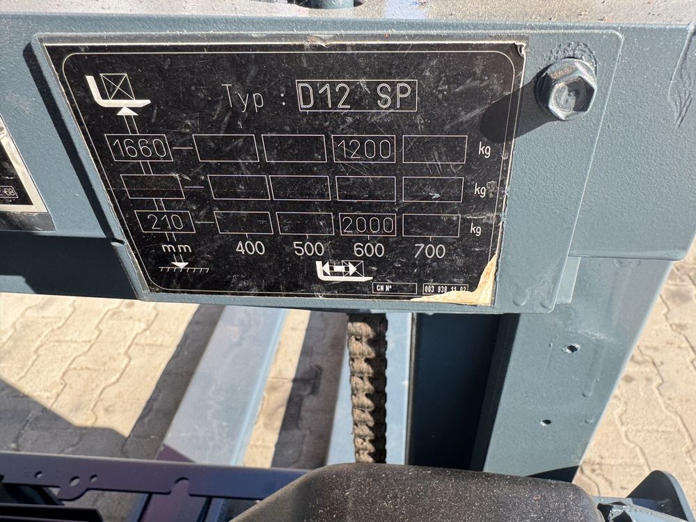 Paleciak elektryczny Linde D 12 sp 2020 r 1200 kg 170 cm wózek rydwan
