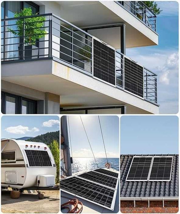 ECO-WORTHY Elastyczny Panel Słoneczny 260 W Włókno Szklane Mono-Ogniwo