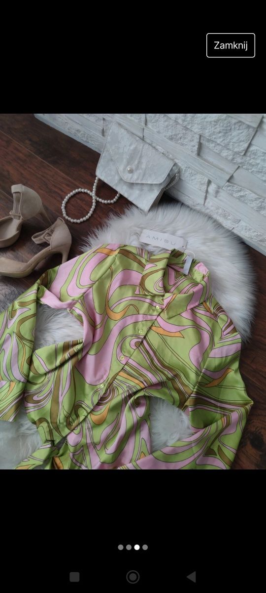 Amisu Koszula Boho wiązanie Bohemian rękawy
Rozmiar XS