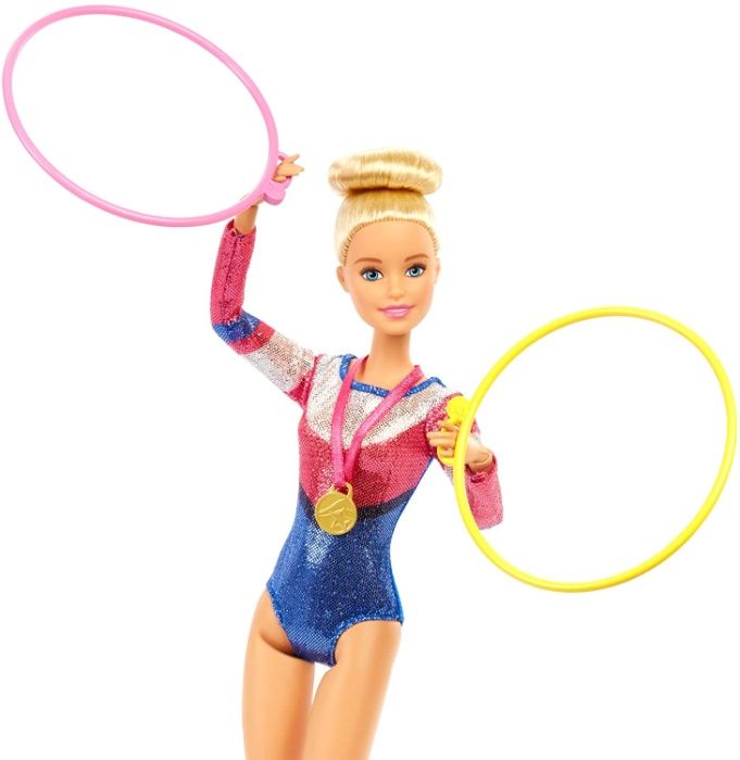 Шарнирная кукла Барби гимнастка на бревне Barbie Gymnastics.