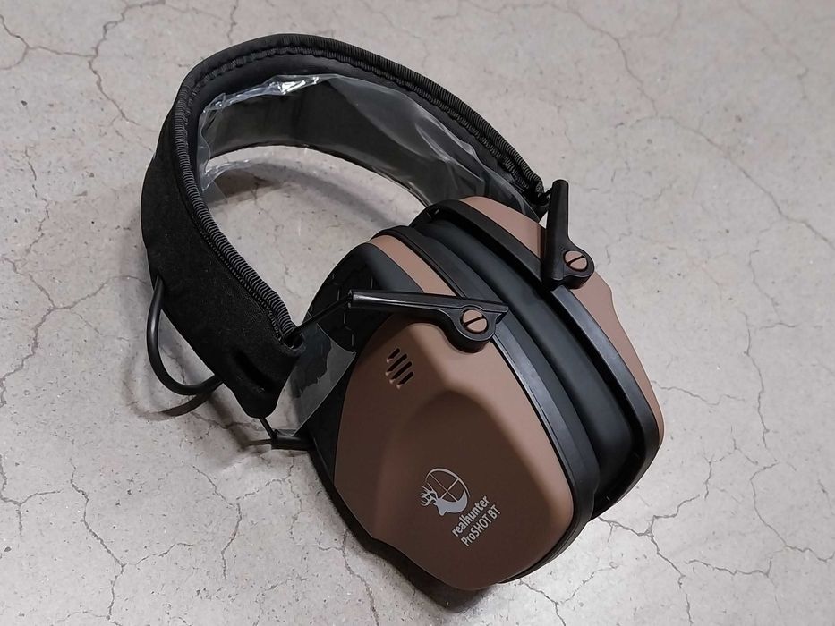Ochronniki słuchu aktywne RealHunter Active ProSHOT BT brąz Przecena