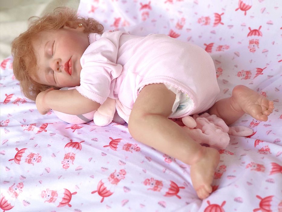 Boneca Reborn Newborn Realista Cabelo Enraizado Boneca de terapia Novo