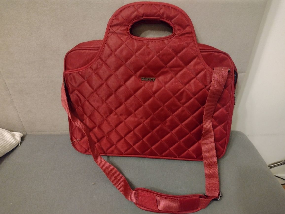 Port designs torba na laptopa komputer czerwona