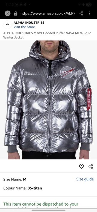 Куртка пуховик Alpha Industries чоловіча бомбер