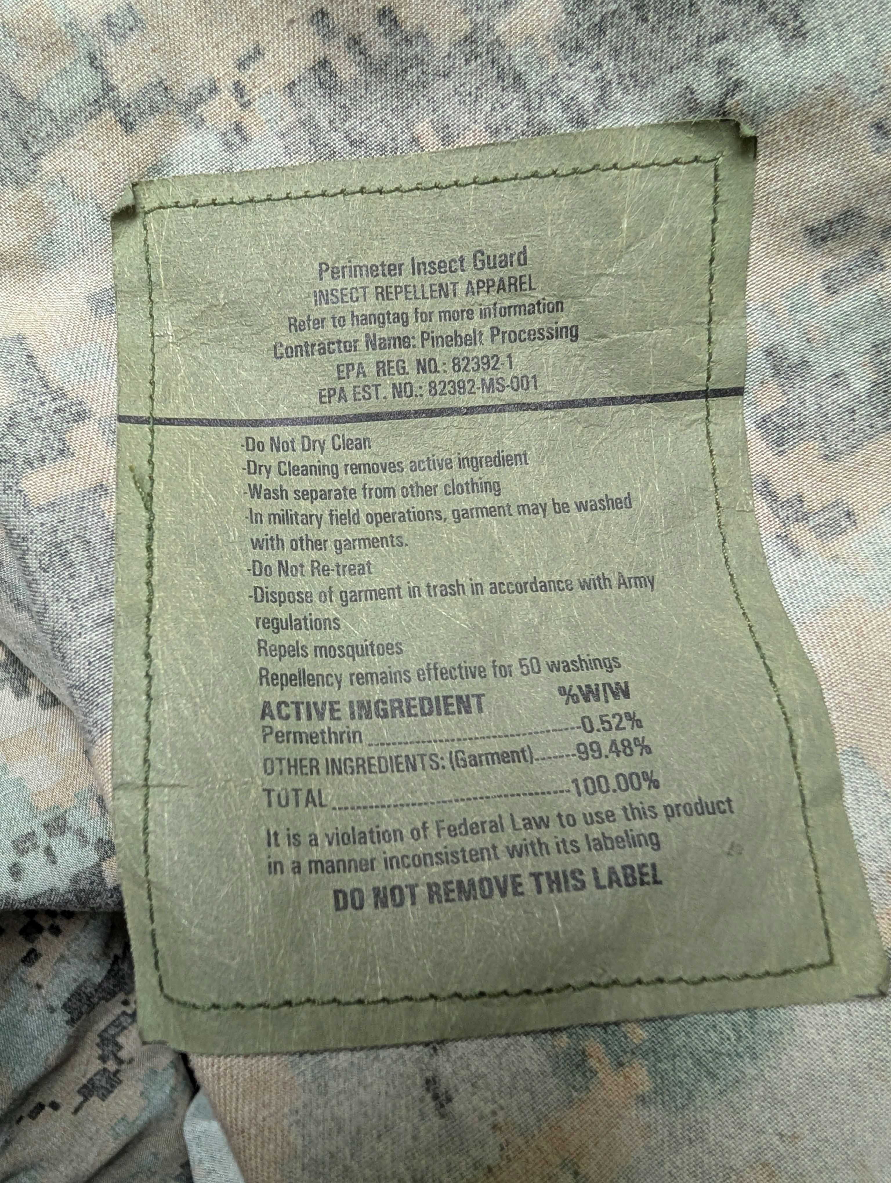 Bluza mundurowa US Marine Corps kamuflaż MARPAT SWIR trudnopalna