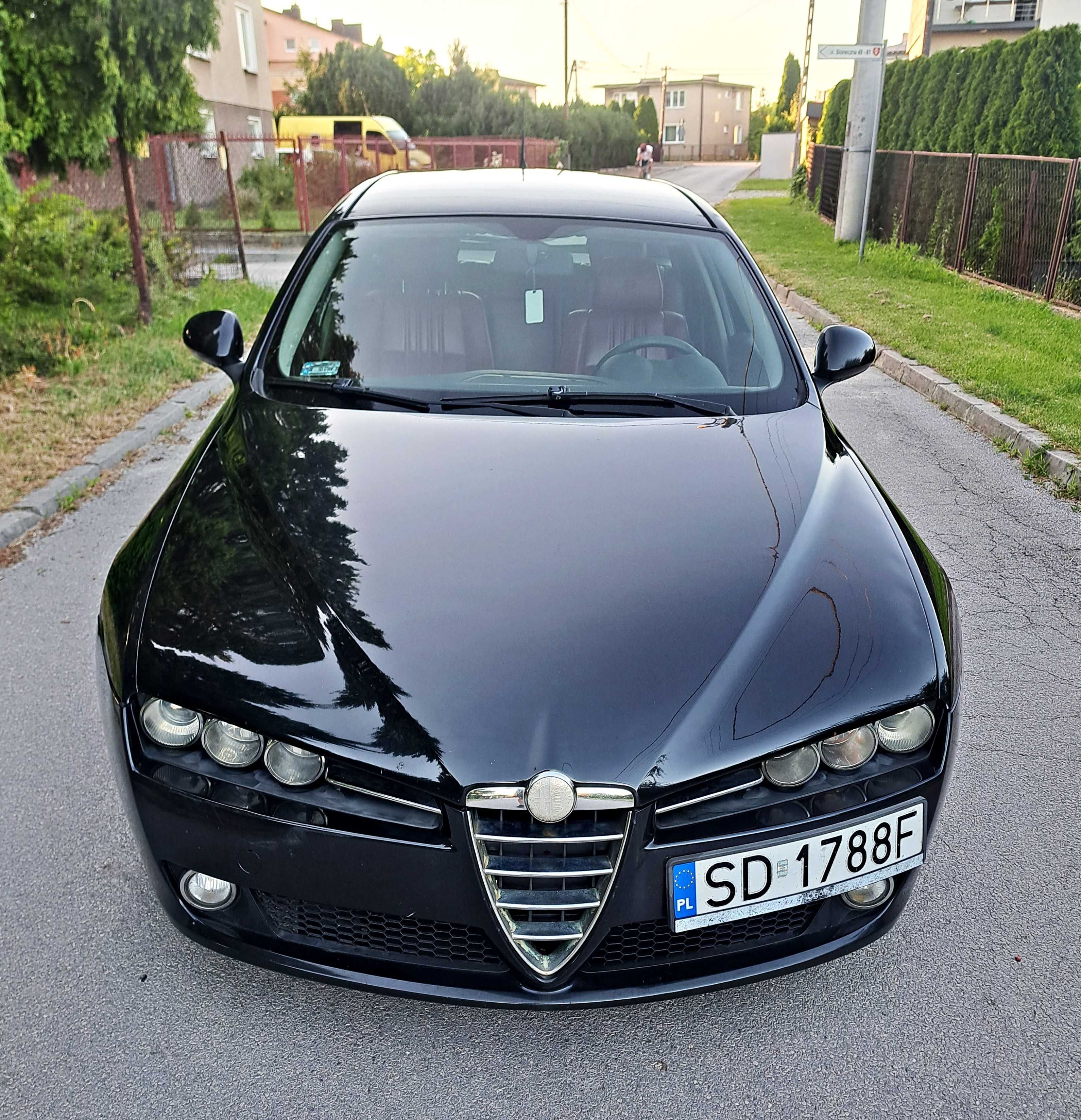 Alfa Romeo 159 1.9 JTDM 120 km Klimatronic Tempomat Czerwona Skóra