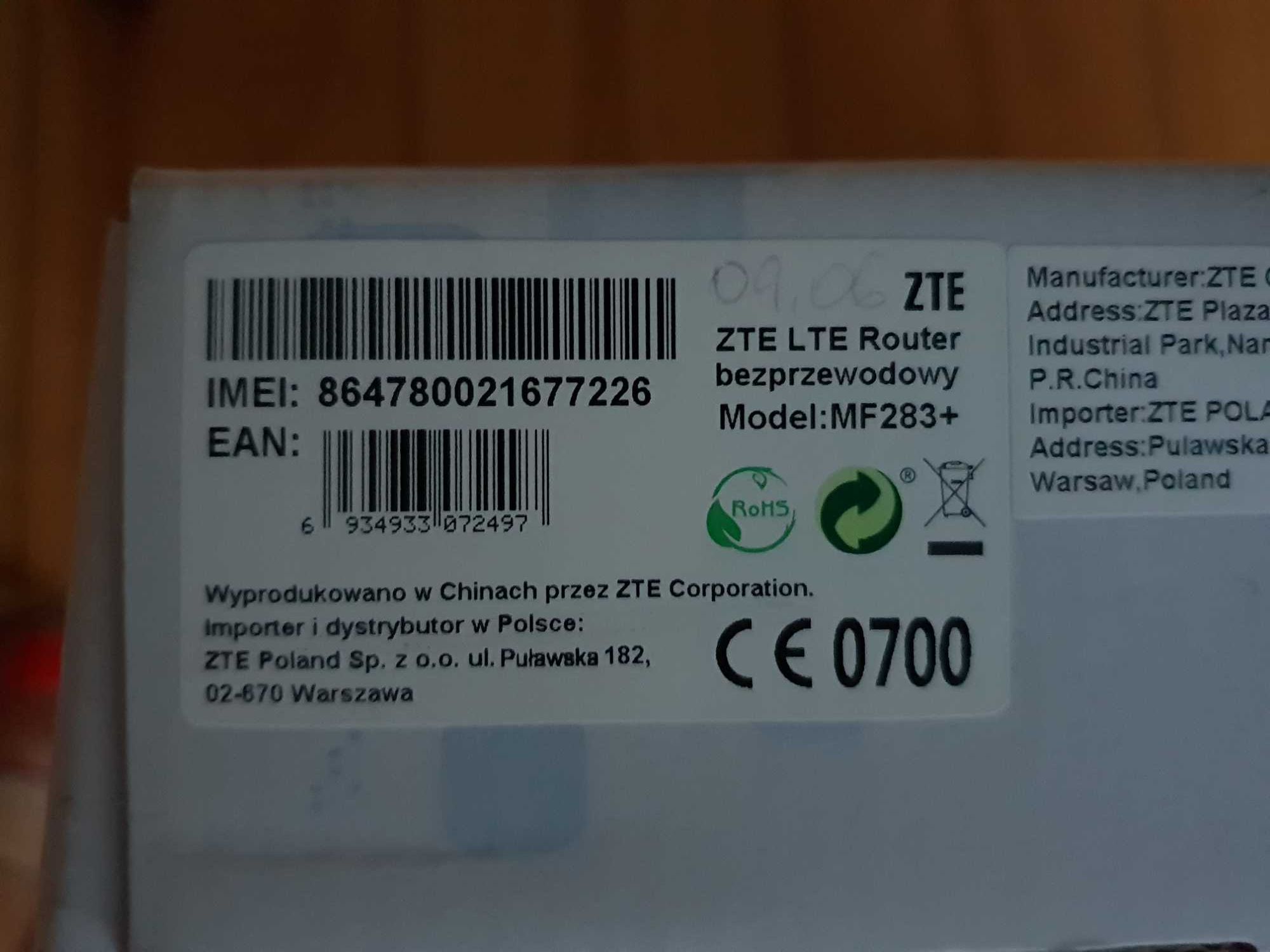 Router ZTE MF283+