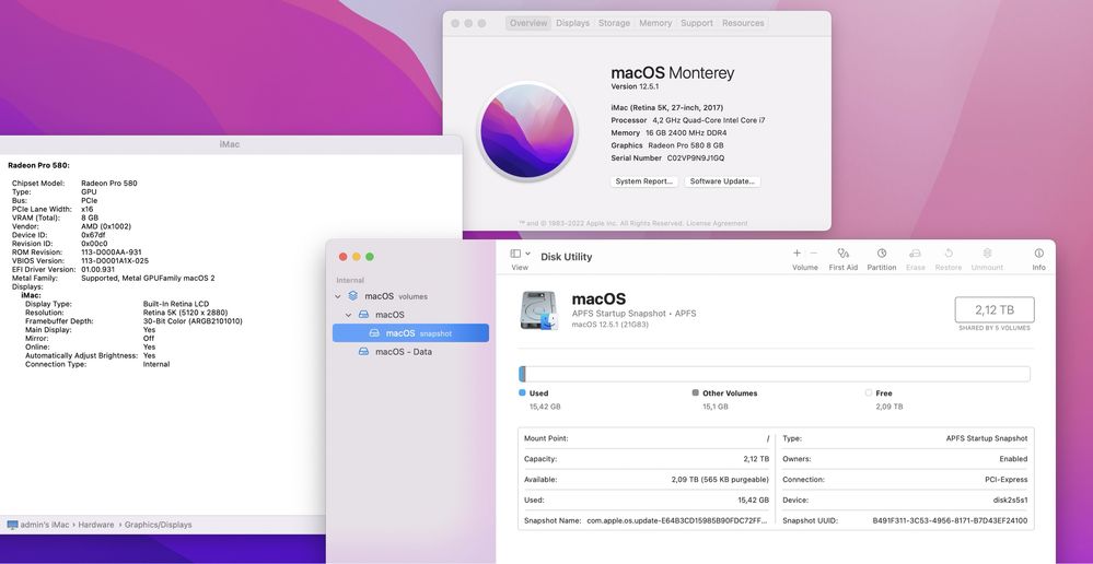 Apple iMac 27 5K 2017 i7 16GB RAM 2.128TB Fusion Drive 8GB AMD IL5038