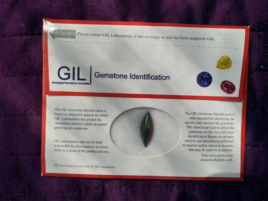 CZARNY OPAL 3D - Certyfikat GIL - VVS - WIDEO - 3.21 ct.