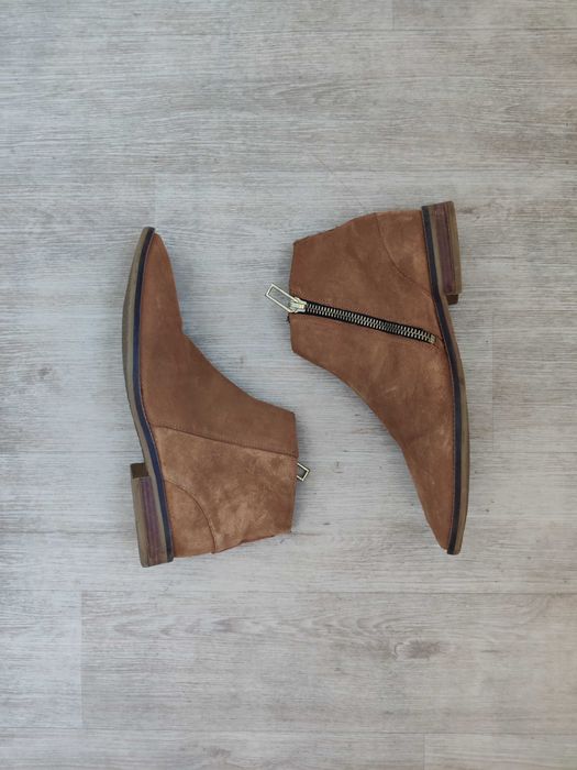 Якісні чоловічі челсі ботинки замшеві 44 р на стопу 29 см оригінал