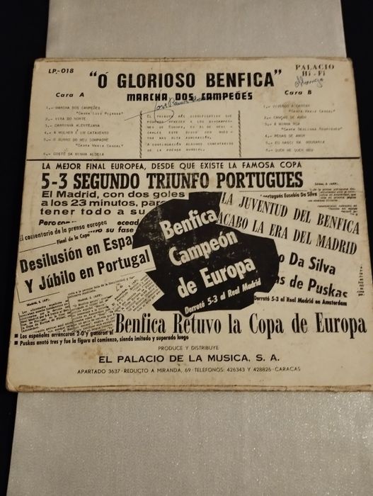Disco Vinil "Ó Glorioso Benfica"