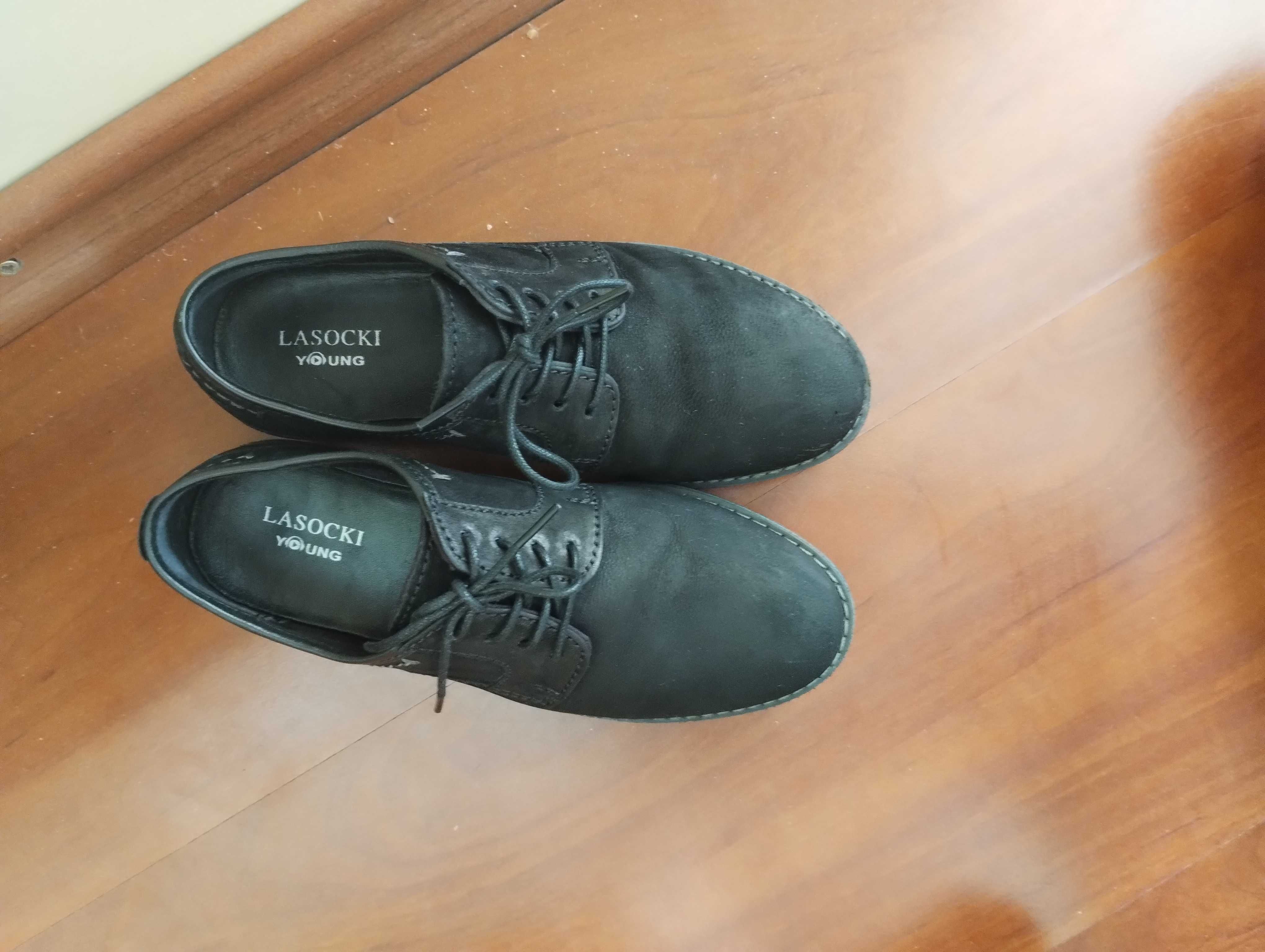 buty komunijne Lasocki 32 półbuty czarne chłopięce