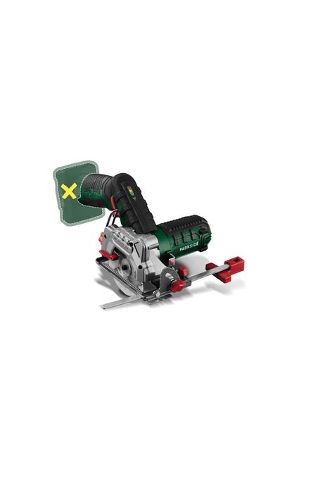 Piła ręczna 12 V Parkside, bateria i ładowarka.