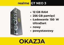 Realme GT Neo 3 12/256 GB 150W – czarny, nowy
