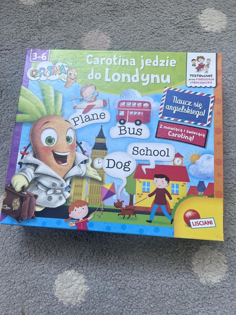 Mówiąca marchewka Carotina mówiąca po angielsku