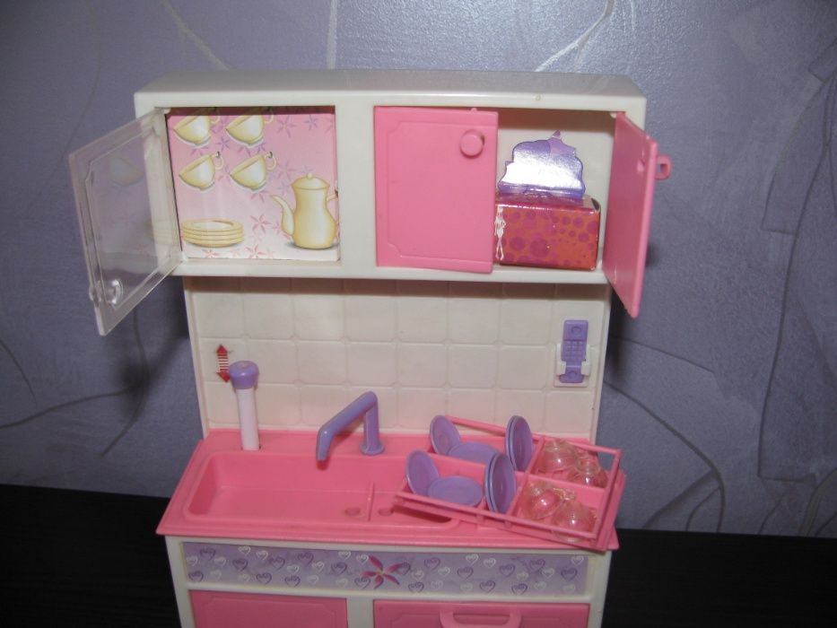 Kuchnia, Mebelki na baterie i akcesoria dla Barbie