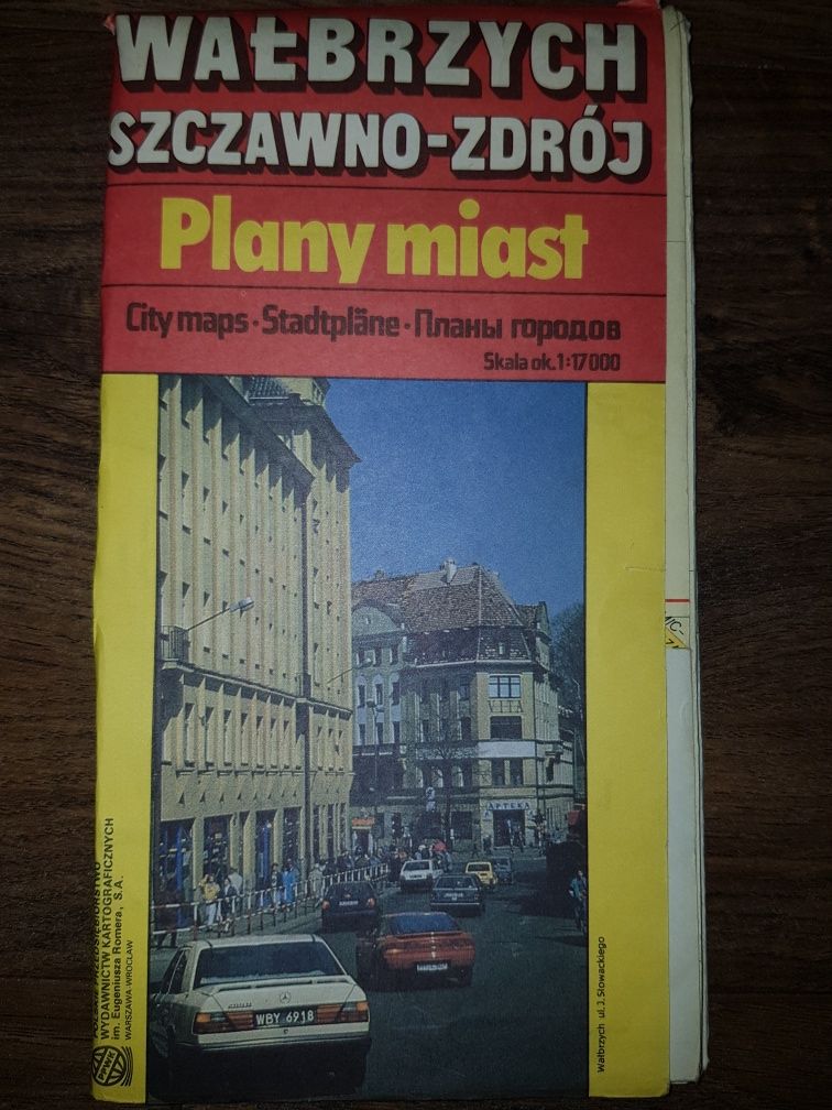 Mapa Wałbrzych, Szczawno Zdrój 1992r.