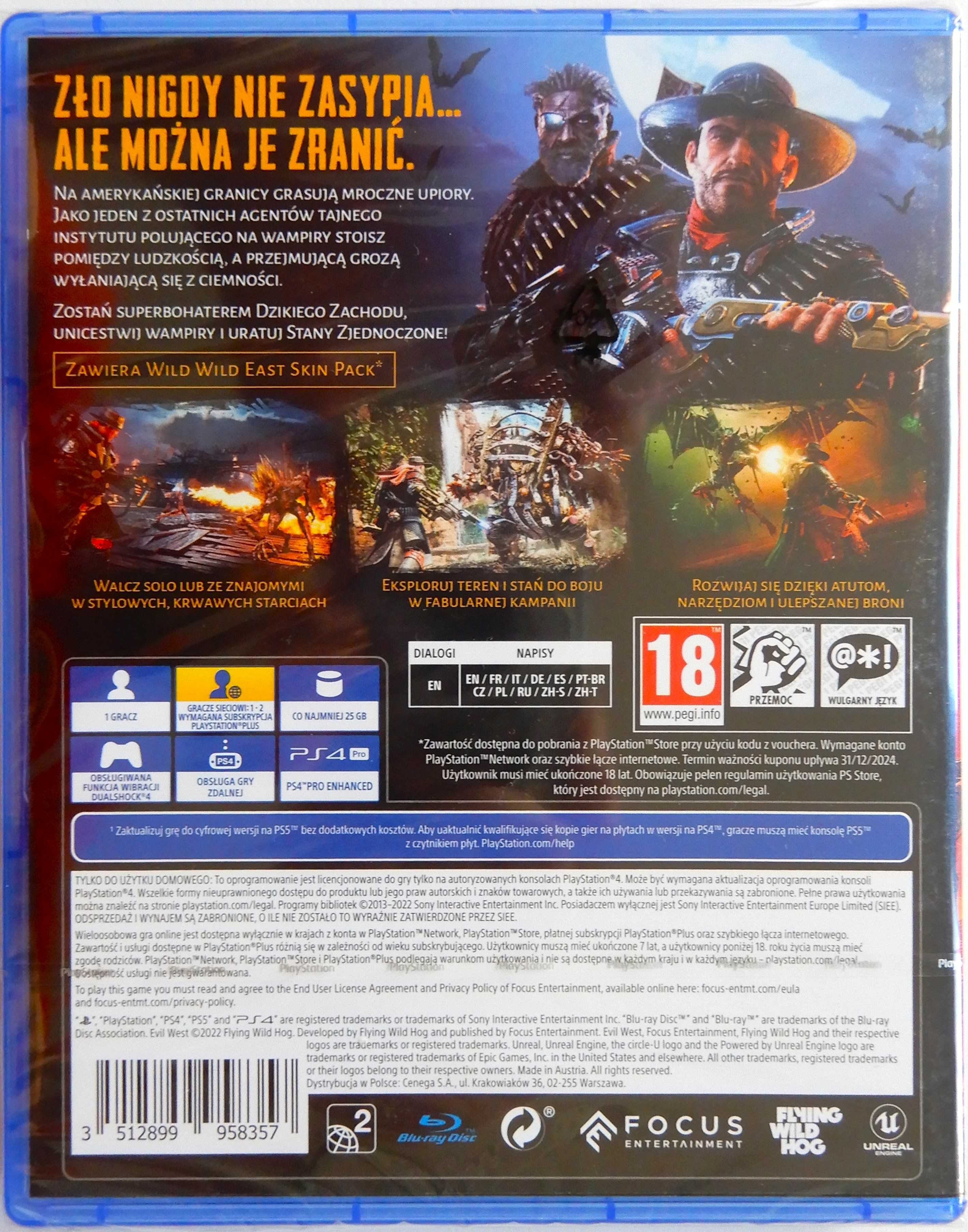 zxc Evil West NOWA gra na PS4