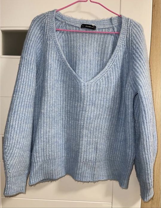 Турецький блакитний светр розмір L-XL