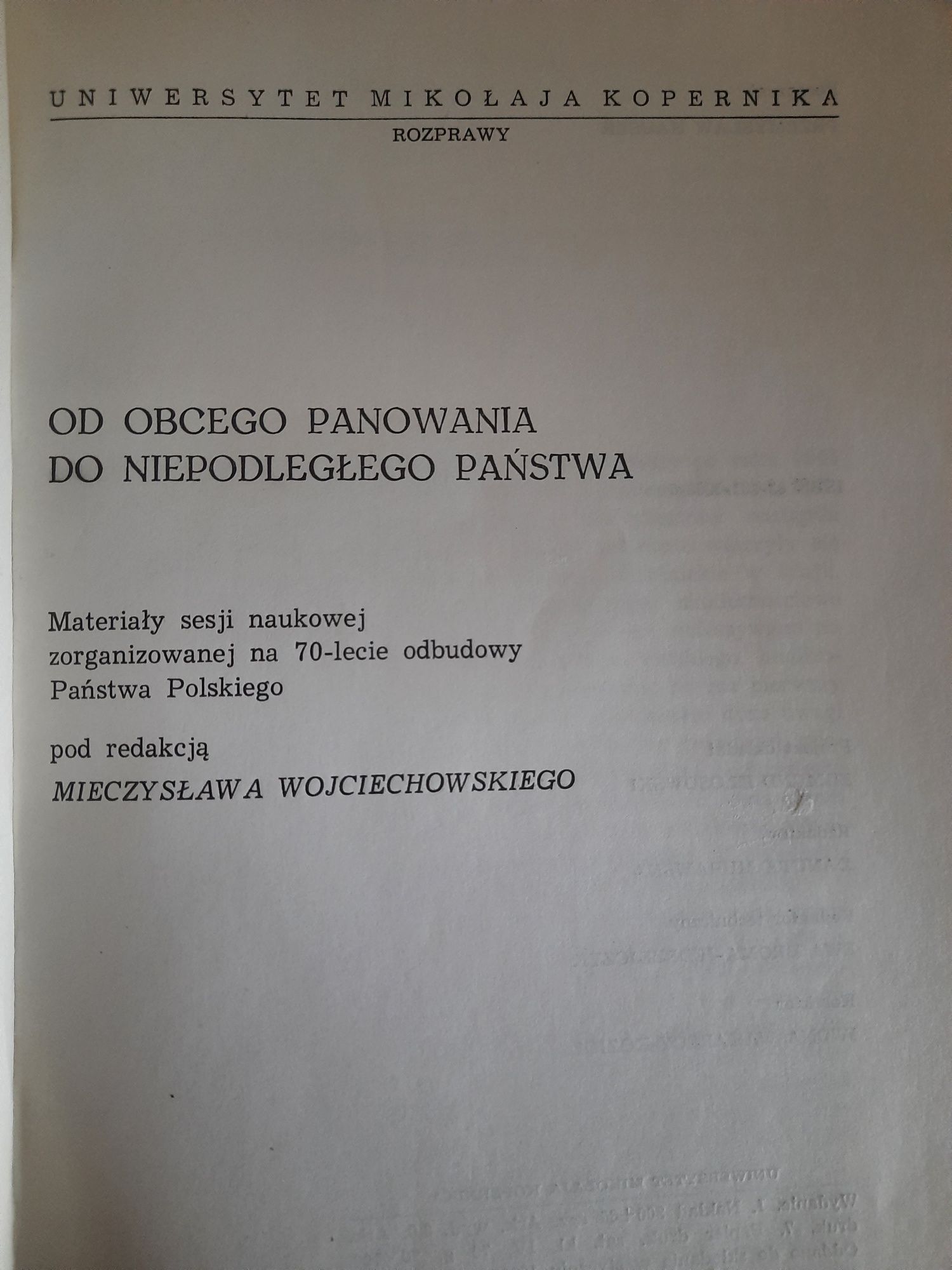 Od obcego panowania do niepodległego państwa