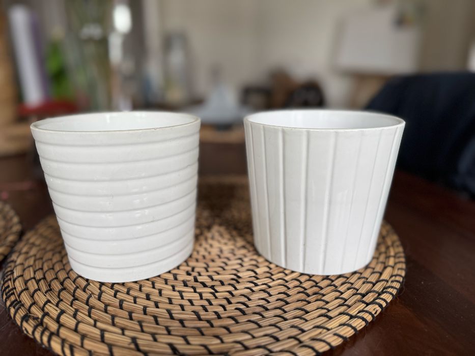 Osłonki ceramiczne dwie białe