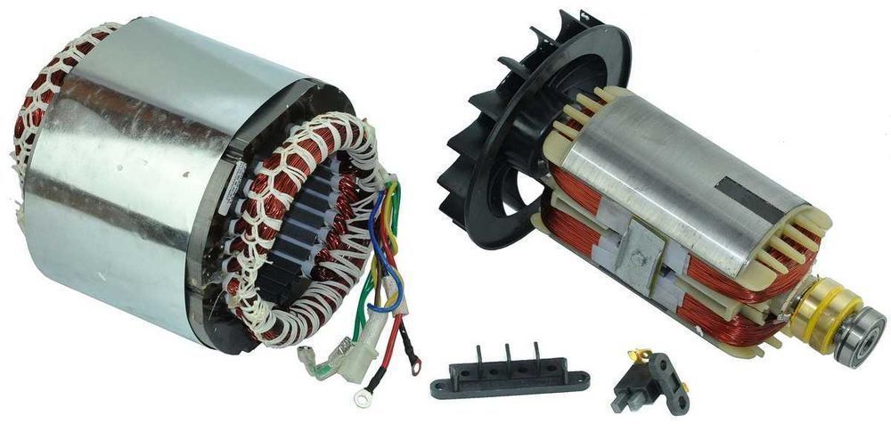 Электродвигатель якорь+статор генератор 168F 3.5 kWt 220V МЕДЬ gen1285