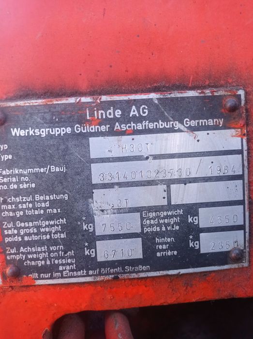 Wózek widłowy LINDE H30T