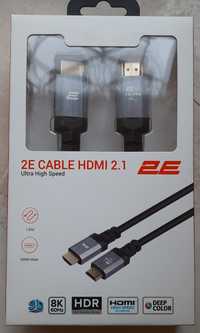 Кабель Hdmi 2E HDMI to HDMI (AM/AM), Ultra high speed, 1,8 m
