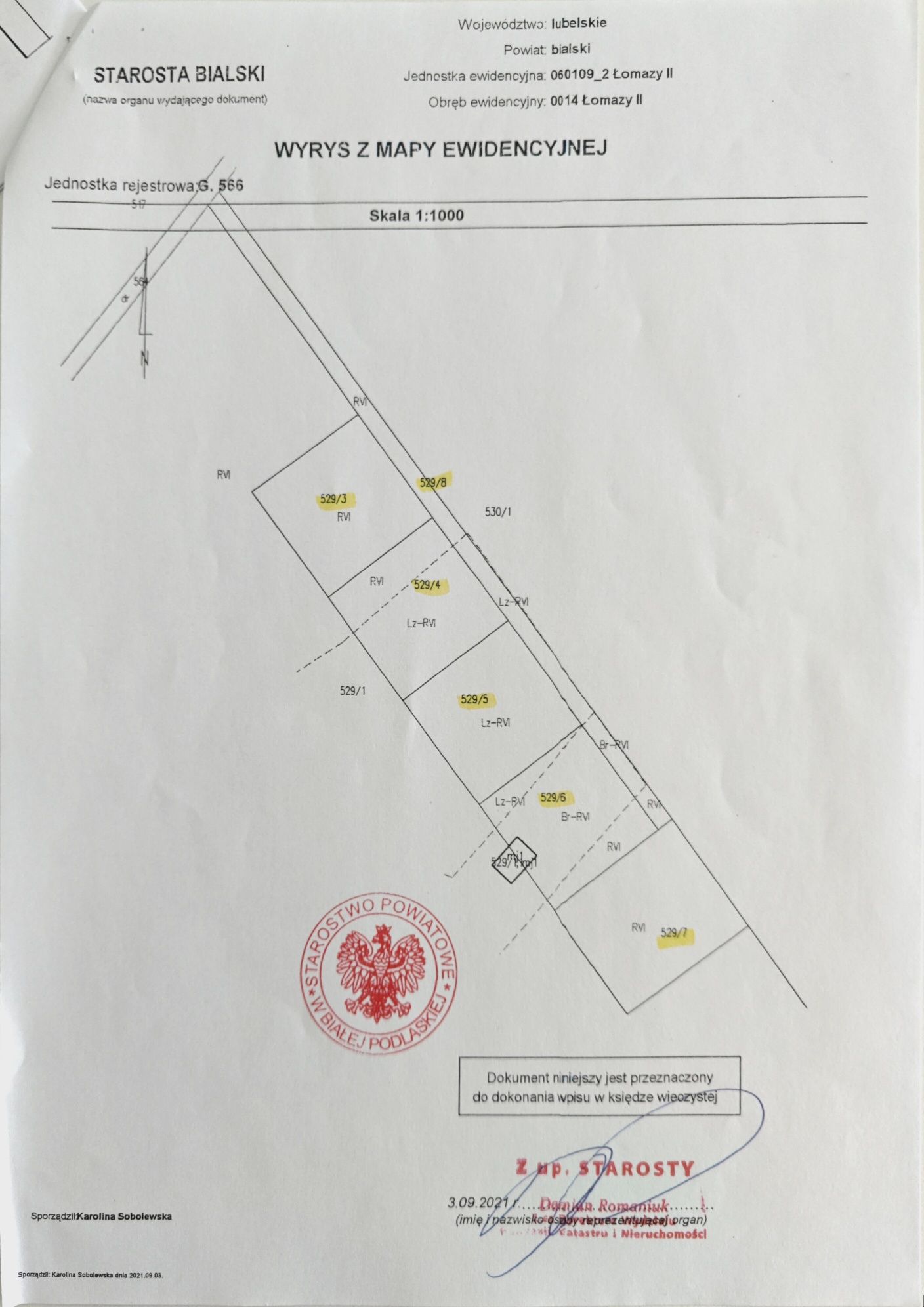 Działka budowlana 13min od Białej Podlaskiej
