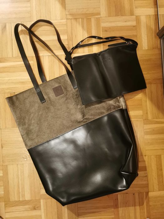 DUŻA Torba/Torebka skórzana SIMPLE