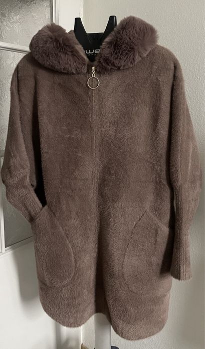 Kurtka damska alpaka brązowa