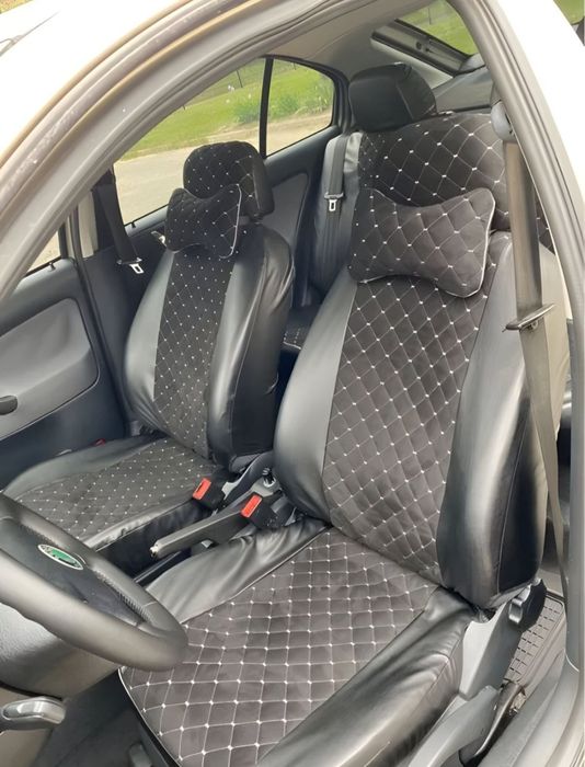 Солідні авточохли Premium якість еко шкіра + алькантара