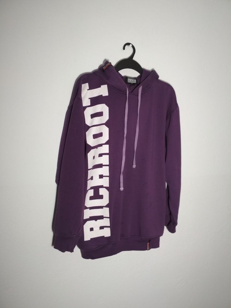 Richroot fioletowa bluza oversize skate streetwear unisex XL