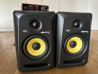 Monitory studyjne KRK Rokit 5 g3 + focusrite