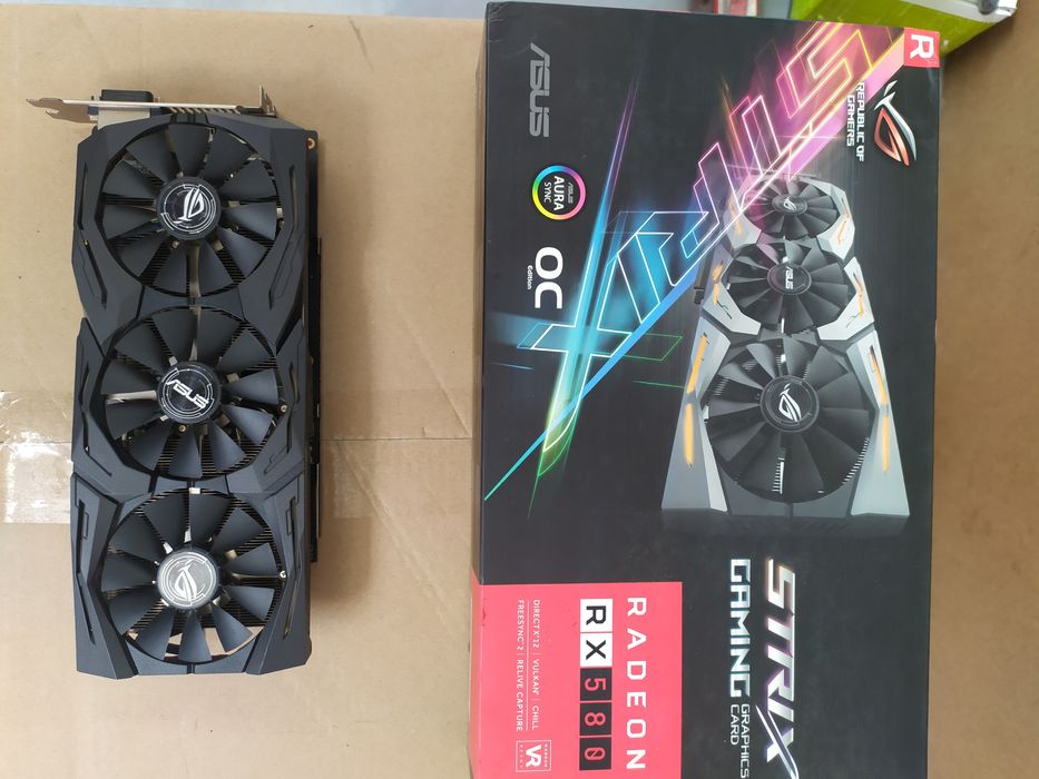 Игровая видеокарта Asus Radeon RX 580 ROG Strix 8GB Gaming DDR5 256bit