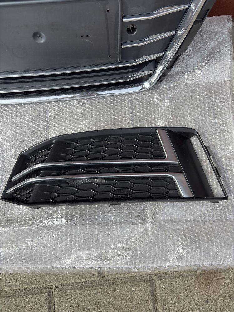 GRILL AUDI A4 B9 S-LINE+kratki zderzaka