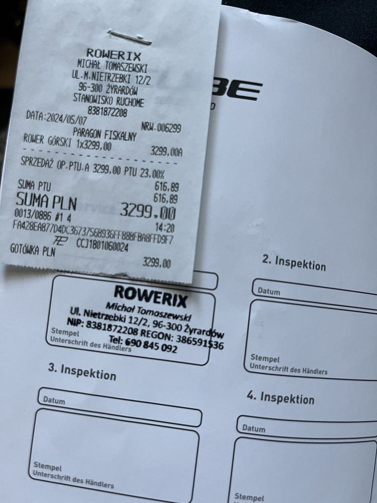 Rower mtb cube Analog XXL 23 kola 29 hydrauliczne paragon jak nowy
