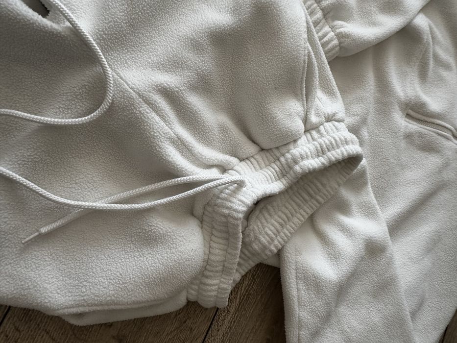 Молочный флисовый костюм теди