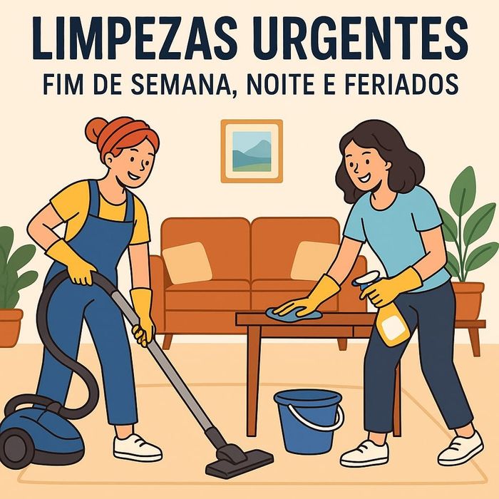 LIMPEZAS URGENTES – Fins de semana, Feriados e Horario Naturno