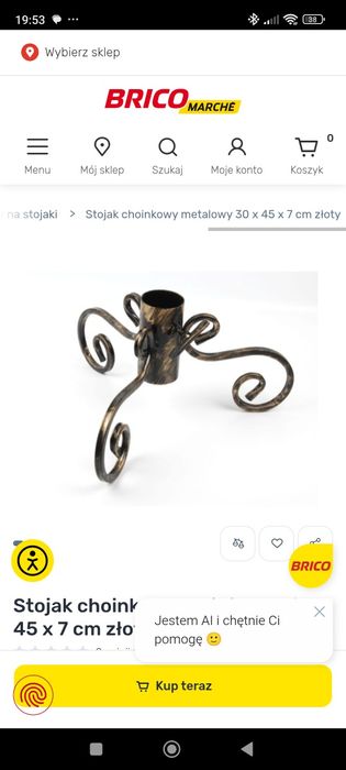 Stojak choinkowy, metalowy 45x35x7