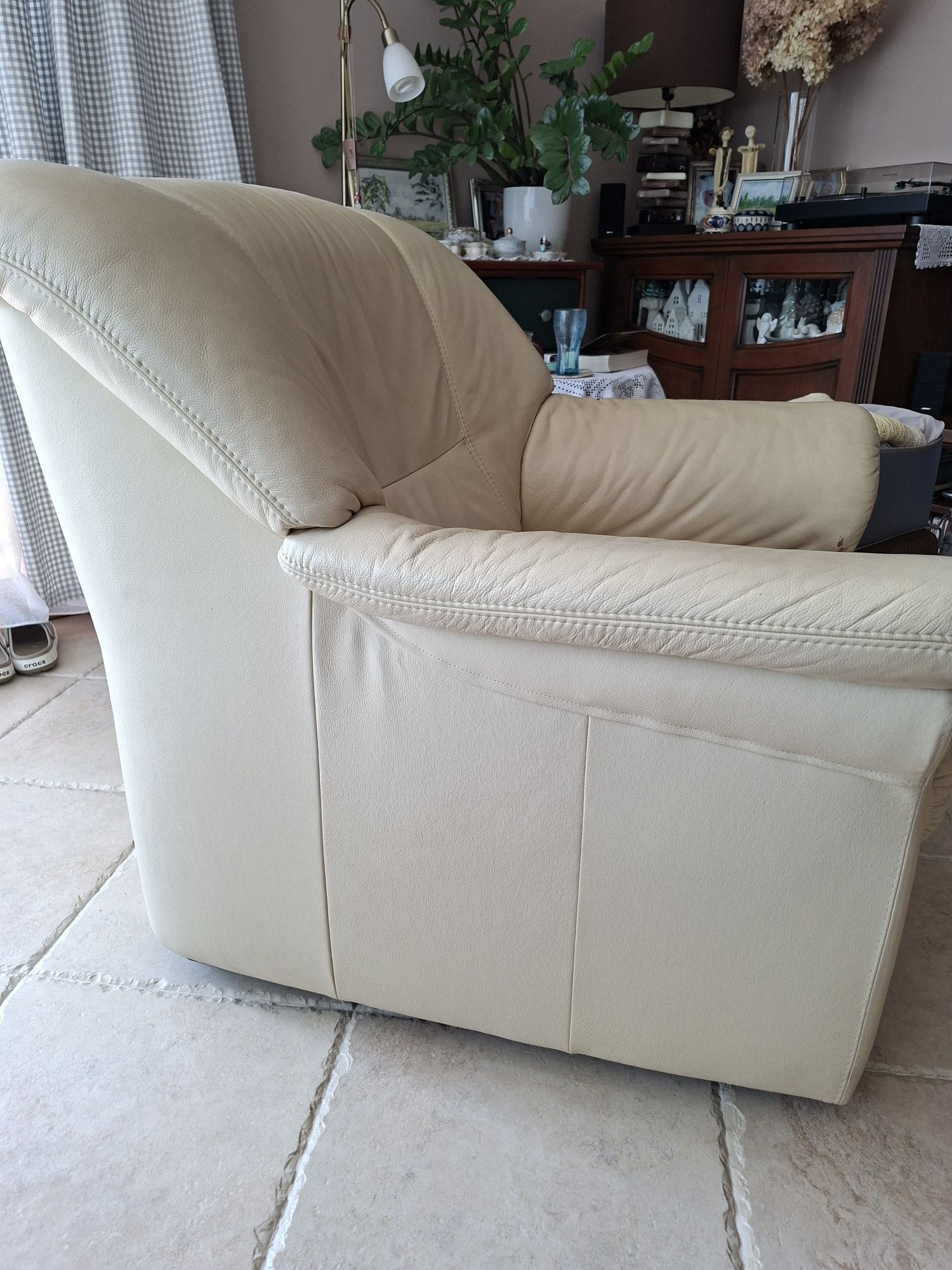 Sofa i fotel skórzany