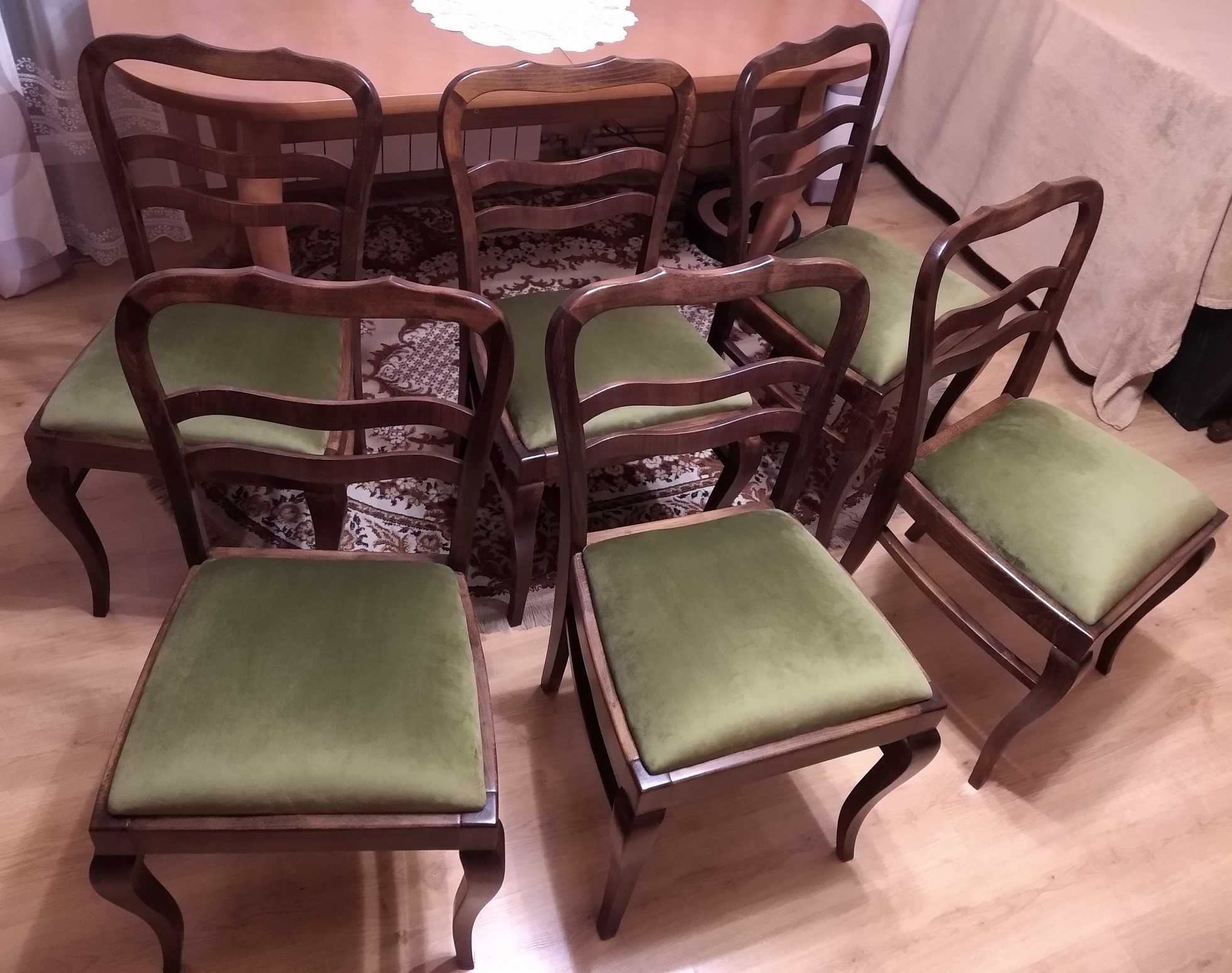 Krzesła, zabytkowe, drewnine, antyk, ArtDeco, lata '30- '40