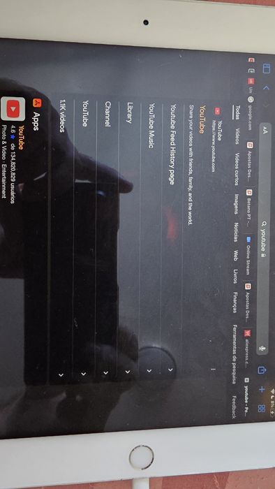 Vendo ipad mini 4 de 128 gb com luz vermelha de fundo