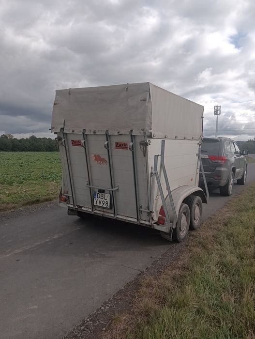 Przyczepka do przewozu bydła koni zwierząt aluminiowa